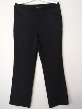 Counterparts Women's Black Pull-On BootCut Dress Stretch Pants Sz 12 x 30" L/N